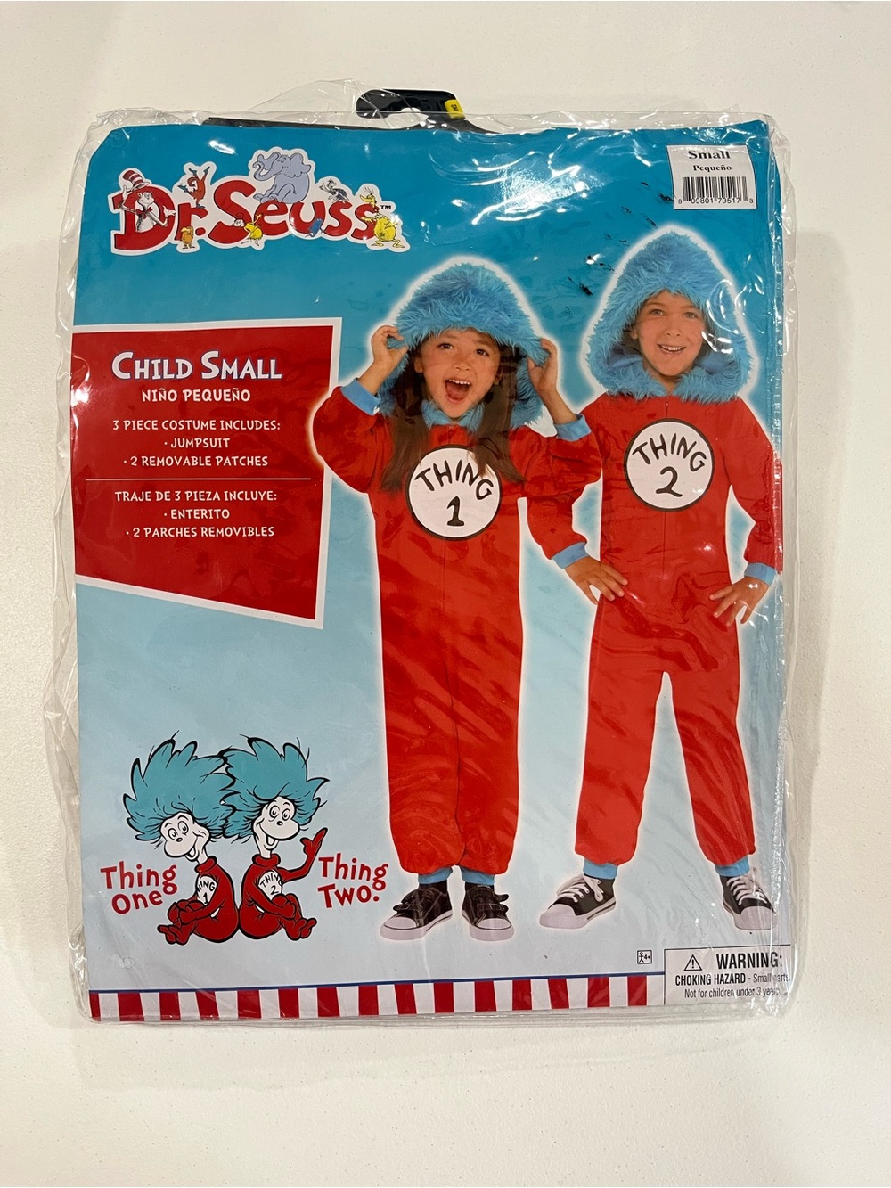 Dr. Seuss Thing 1 Red One-Piece with Blue Trim